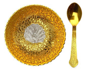 German Silver Gold Bowl Set, Diwali gifts,Housewarming return gifts/Indian favors/Indian Muslim Punjabi wedding favor/ baby shower Return