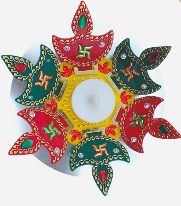 Rangoli comes with electric light / Diwali decorations, Diwali decor, entrance decorations, Pooja room decorations, temple decor