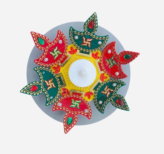 Rangoli comes with electric light / Diwali decorations, Diwali decor, entrance decorations, Pooja room decorations, temple decor