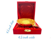 German Silver Gold Bowl Set, Diwali gifts,Housewarming return gifts/Indian favors/Indian Muslim Punjabi wedding favor/ baby shower Return