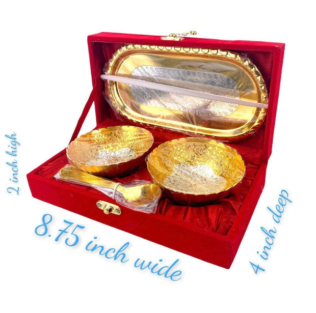 German silver gold bowl,Lohri favors, Housewarming gifts, Indian gifts, diwali gifts, Pooja favors,