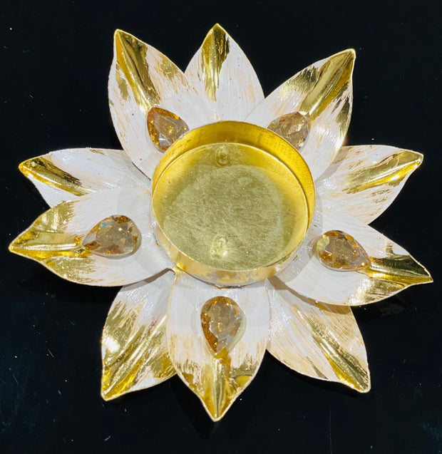 Set of two lotus flower candle holders, home decor, diwali decorations, wedding decorations, diwali gift ,navratri decorations