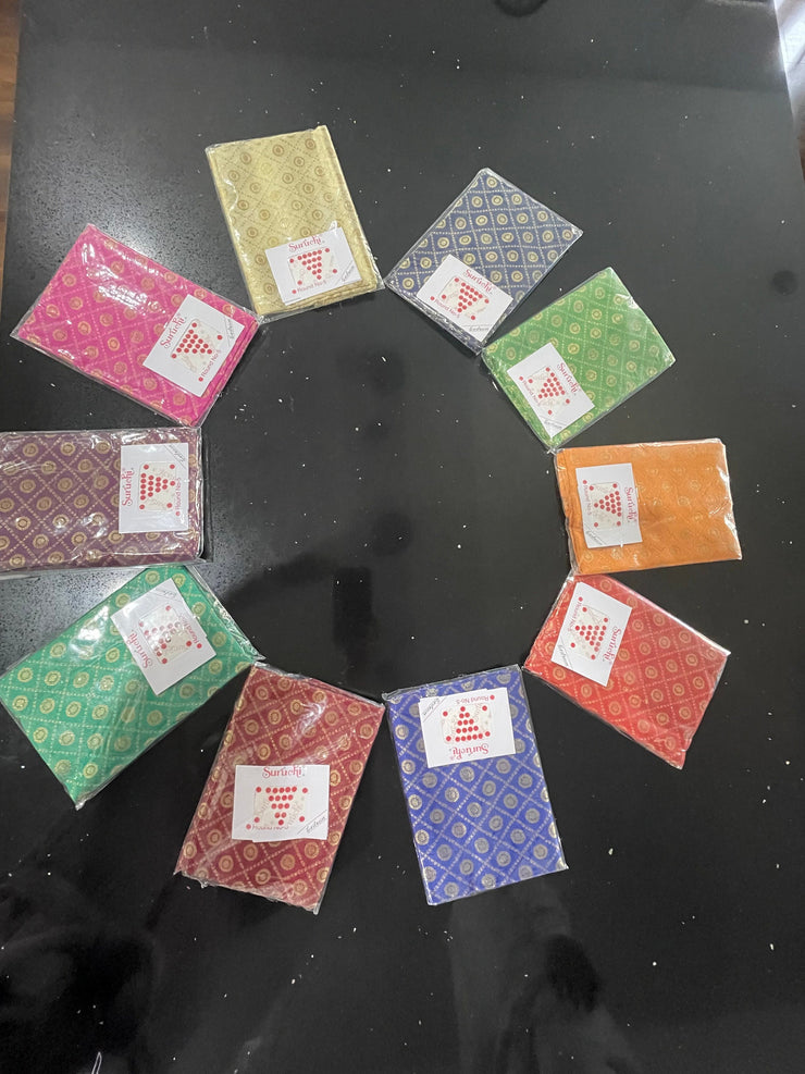 Assorted unstitched sari blouse material, blouse pieces, Pooja favors, varalakshmi favors, thamboolam favors, half saree favors, ugadi