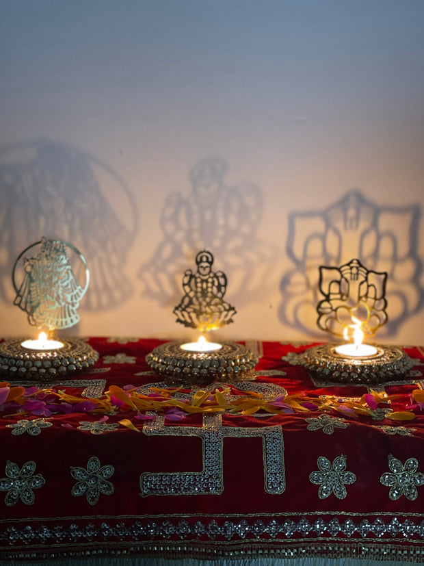 Bell shadow Laxmi mata and Radha Krishna, pooja gift, return gift, favors, house warming gifts