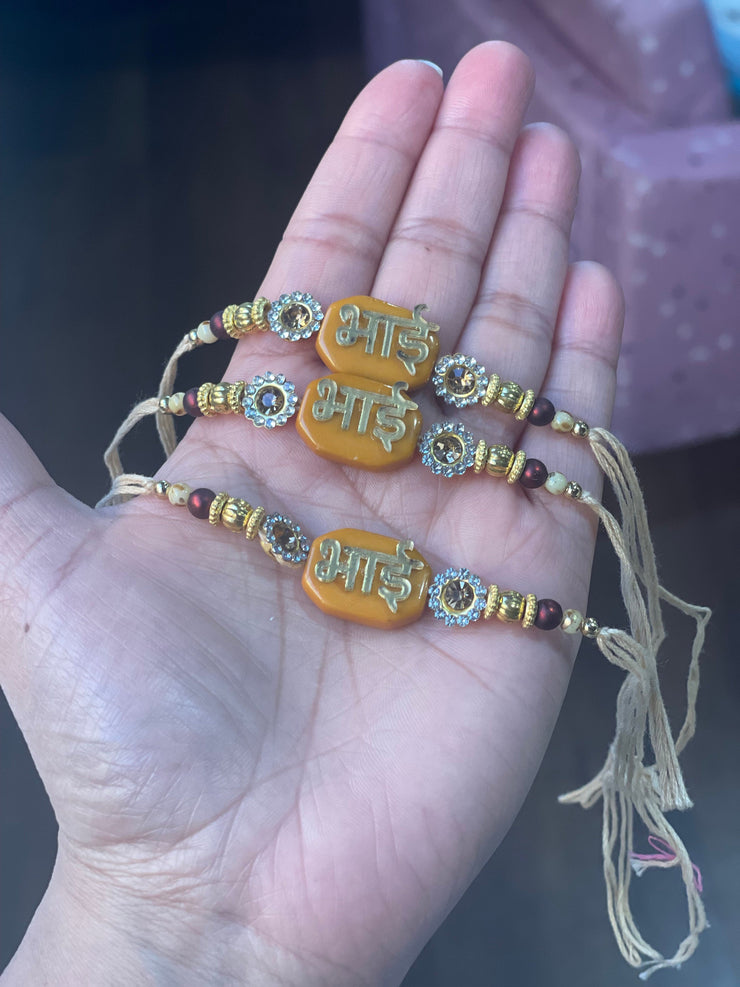 Handmade rakhi bhai with roli and chawal ,Rakhi bhai/ Rakhi for brother/ Rakshabandhan/ Mauli /  Rakhi for bhai/ Rakhri/ Raksha Bandhan