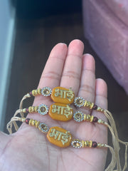 Handmade rakhi bhai with roli and chawal ,Rakhi bhai/ Rakhi for brother/ Rakshabandhan/ Mauli /  Rakhi for bhai/ Rakhri/ Raksha Bandhan