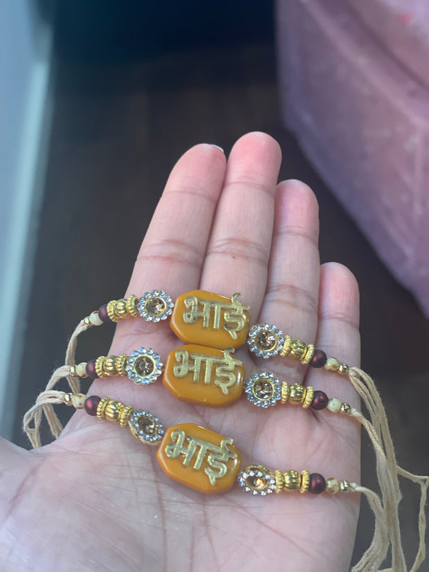 Handmade rakhi bhai with roli and chawal ,Rakhi bhai/ Rakhi for brother/ Rakshabandhan/ Mauli /  Rakhi for bhai/ Rakhri/ Raksha Bandhan