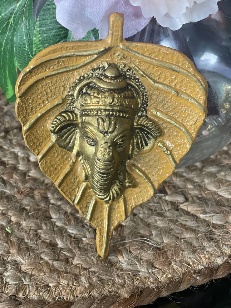 Return gifts, Metal leaf Ganesha, Favors, Mata ki chowki return gifts, Pooja favors, Housewarming, anniversary, wedding gifts,babyshower