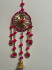 Pompom round hanging, Diwali decorations, home decorations, festival decorations, Christmas decorations, new year decorations, Lohri decor