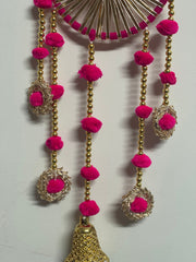 Pompom round hanging, Diwali decorations, home decorations, festival decorations, Christmas decorations, new year decorations, Lohri decor