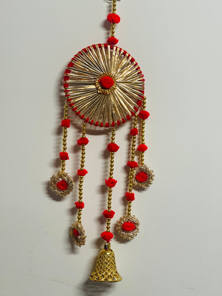 Pompom round hanging, Diwali decorations, home decorations, festival decorations, Christmas decorations, new year decorations, Lohri decor