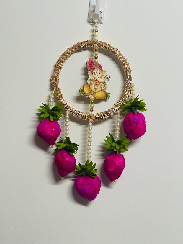Ganesha round hanging, Lohri decorations, first lohri decorations, festival decorations, Christmas decorations, new year decorations