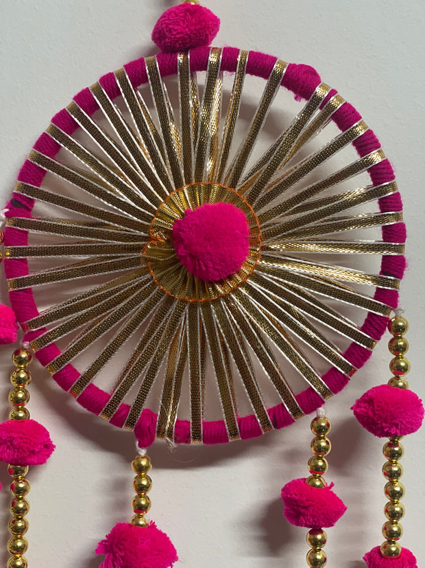 Pompom round hanging, Diwali decorations, home decorations, festival decorations, Christmas decorations, new year decorations, Lohri decor
