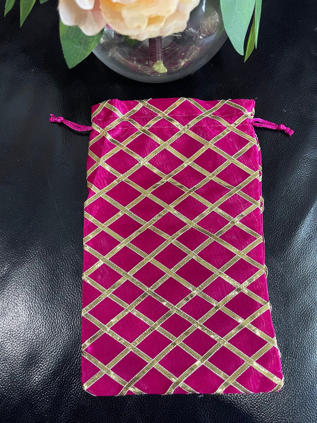 Set of 20 mix colour Gota patti Potlis, wedding favors, housewarming gifts, pooja return gifts,Lohri gift, makar sakranti gifts