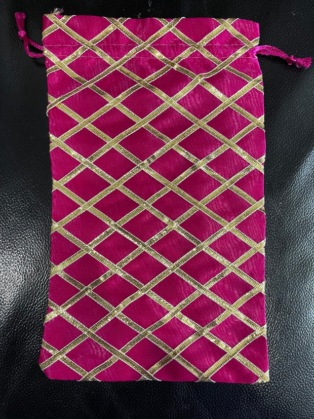Set of 20 mix colour Gota patti Potlis, wedding favors, housewarming gifts, pooja return gifts,Lohri gift, makar sakranti gifts