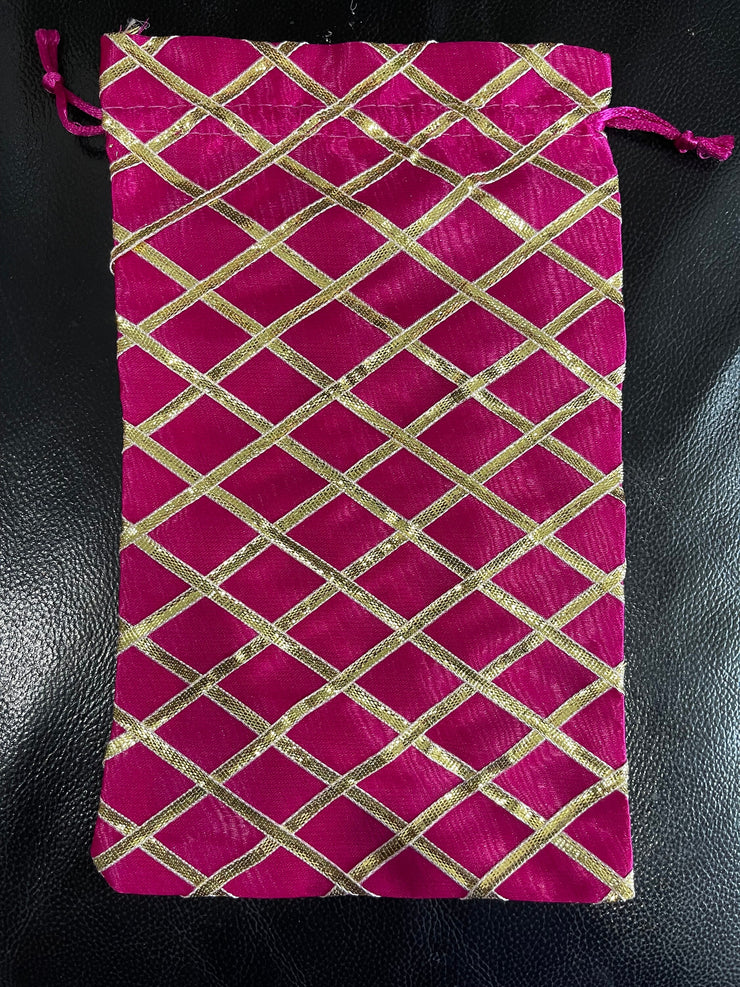 Set of 20 mix colour Gota patti Potlis, wedding favors, housewarming gifts, pooja return gifts,Lohri gift, makar sakranti gifts
