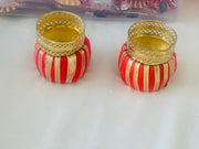 Set of two candle holders, handmade candle holders