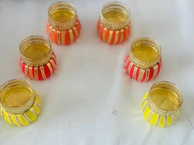 Set of two candle holders, handmade candle holders