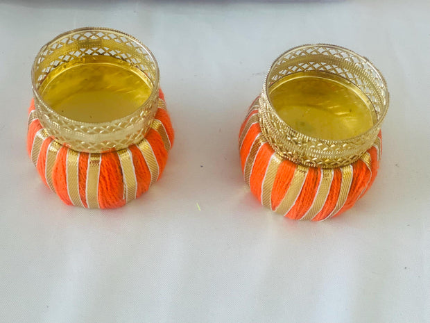Set of two candle holders, handmade candle holders