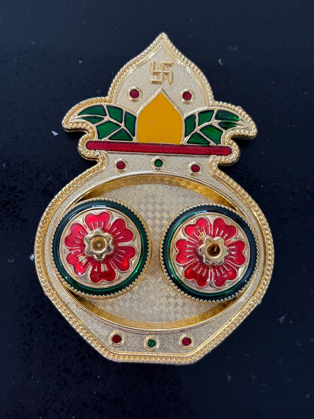 Pack of 10 kalash haldi and kumkum holders, navratri favor, Golu, Pooja favors , housewarming return gifts, diwali favors