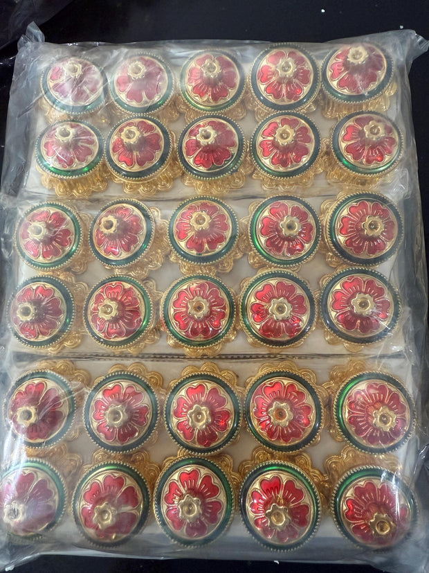 Pack of 10 sindoor box, kumkum holder, gifts, wedding favors, , Indian brides, Indian favors, thambolam gifts. Half sari, varalakshmi vratam