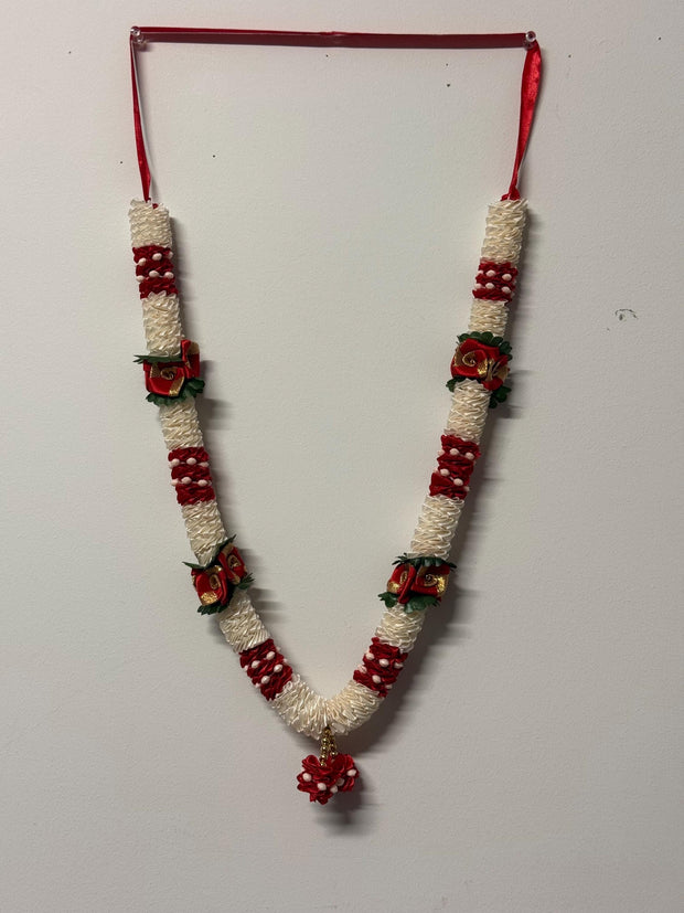 Artificial indian Pooja garland, milni haar, Rose Garland, satin haar for god, Statue idol haar, Haar for god,Garland