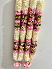 Set of 2 Artificial Wedding Garland, varmala, Statue idol haar, Nikah ceremony, Wedding Garland, marriage, haar, garland, Satin Pink Rose