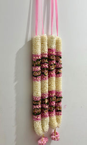 Set of 2 Artificial Wedding Garland, varmala, Statue idol haar, Nikah ceremony, Wedding Garland, marriage, haar, garland, Satin Pink Rose