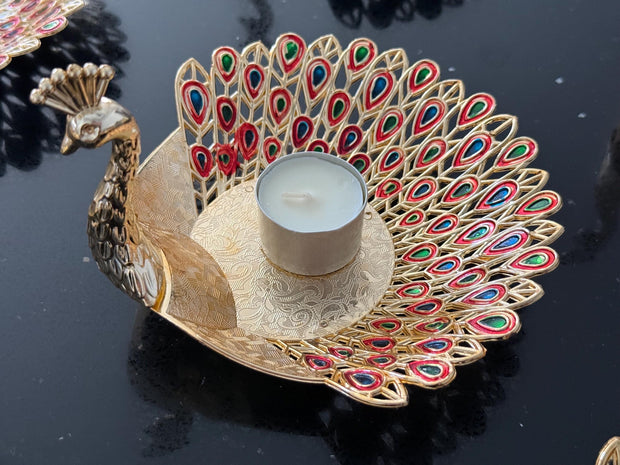Peacock platter for giveaways, return gifts, favors, housewarming, baby shower, golu, holi, Pooja, varalakshmivratam favors