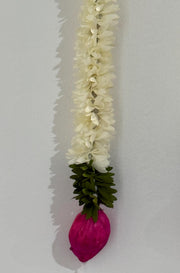 Set of 5 jasmine strings with pink lotus buds, hanging backdrop, diwali decorations, Party decor, festive decor, ugadi, varalakshmi