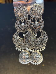 Oxidised long earrings,Jewellery, navratri jewellery, perfect for gifting