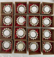 Pearl and stone candle holders for return gifts, favors or giveaways.. Perfect gift for housewarming, babyshower, graduation party favors