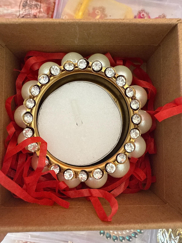 Pearl and stone candle holders for return gifts, favors or giveaways.. Perfect gift for housewarming, babyshower, graduation party favors