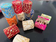 Assorted Angoori embroidered bangle holder, bangle storage box, bangle holder for favors